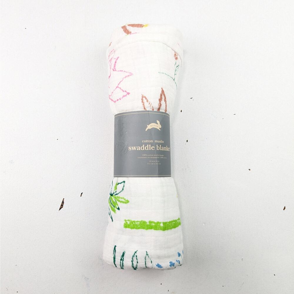 Red Rovr Muslin Floral Swaddle Blanket